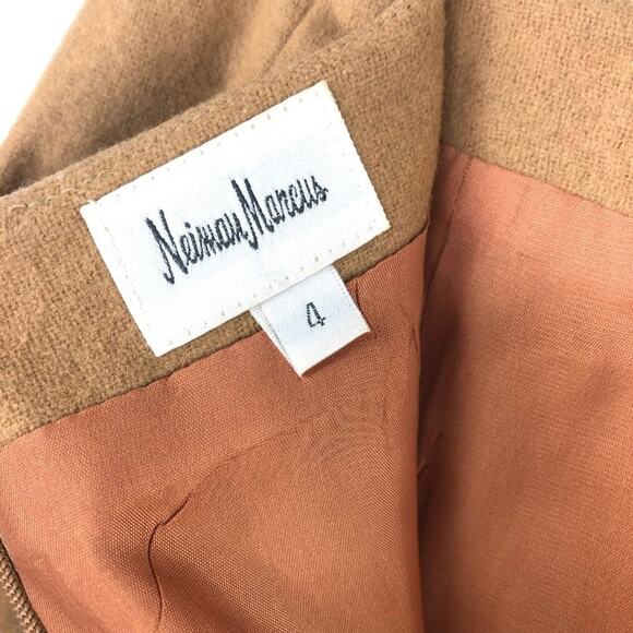 Neiman Marcus Camel Colored Laser Cut Pencil Skirt - Picture 7 of 7